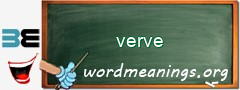 WordMeaning blackboard for verve